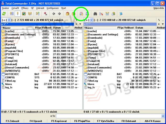 FTP připojení - Total Commander